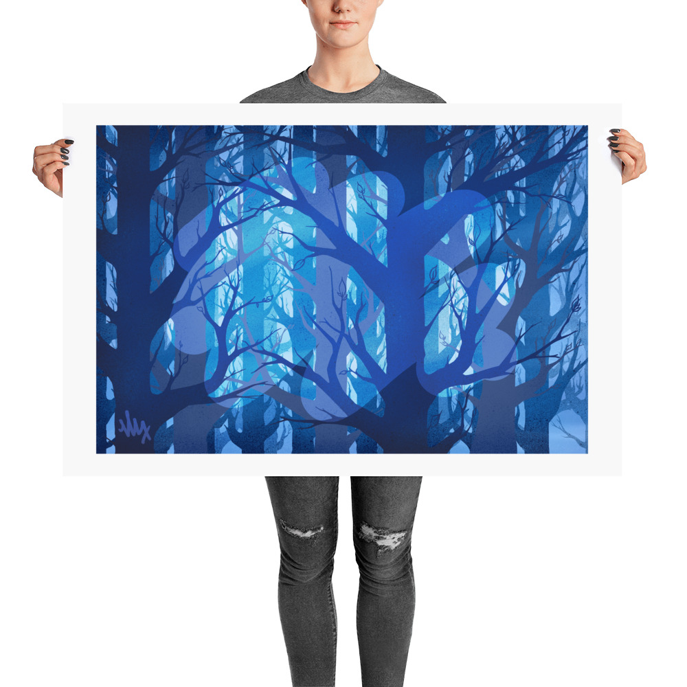 Blue forest mock