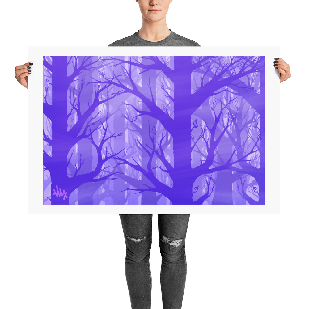 Purple forest mock