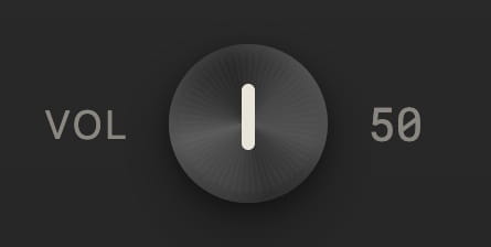 Volume knob