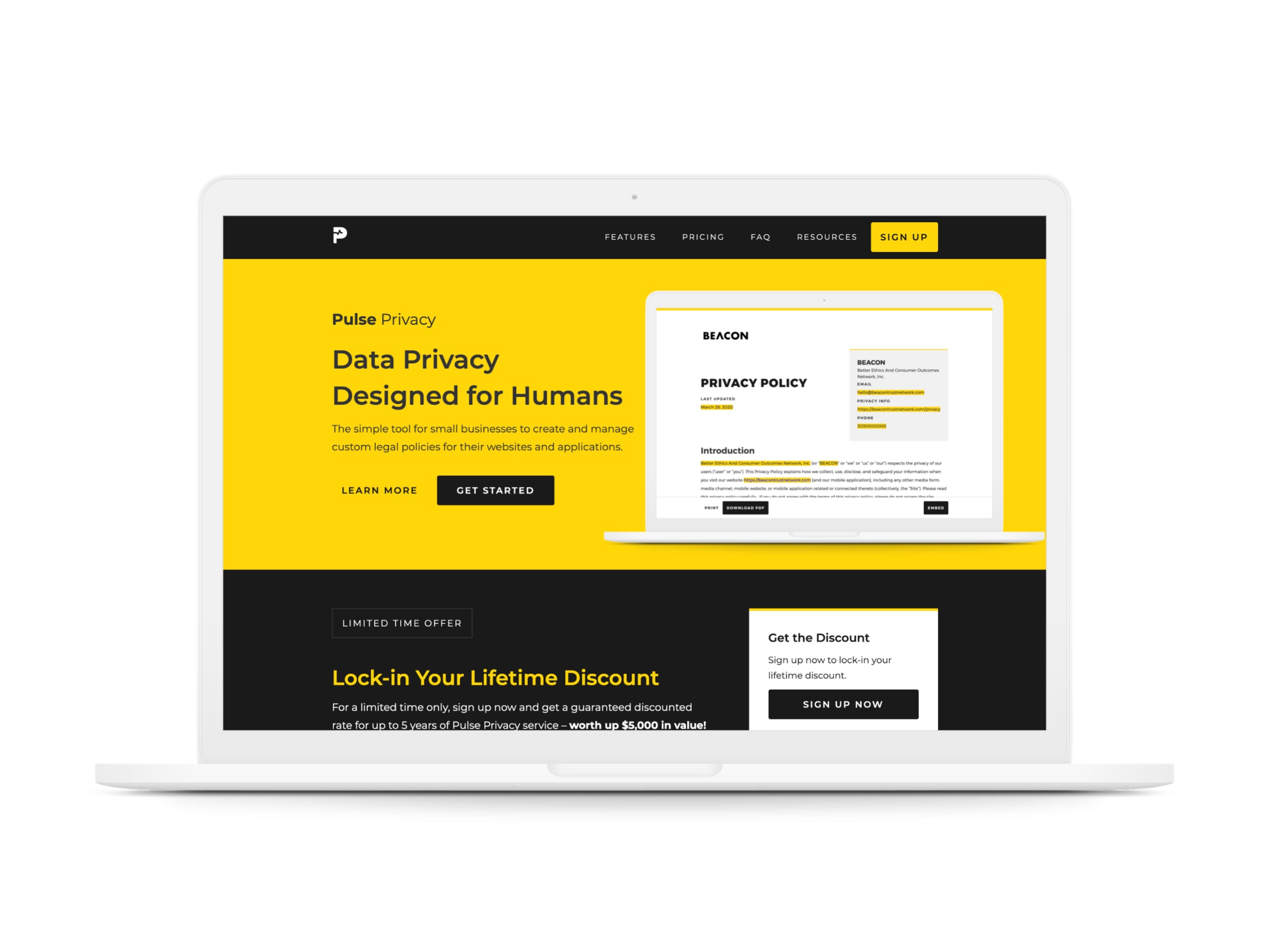 Beacon Website Landing