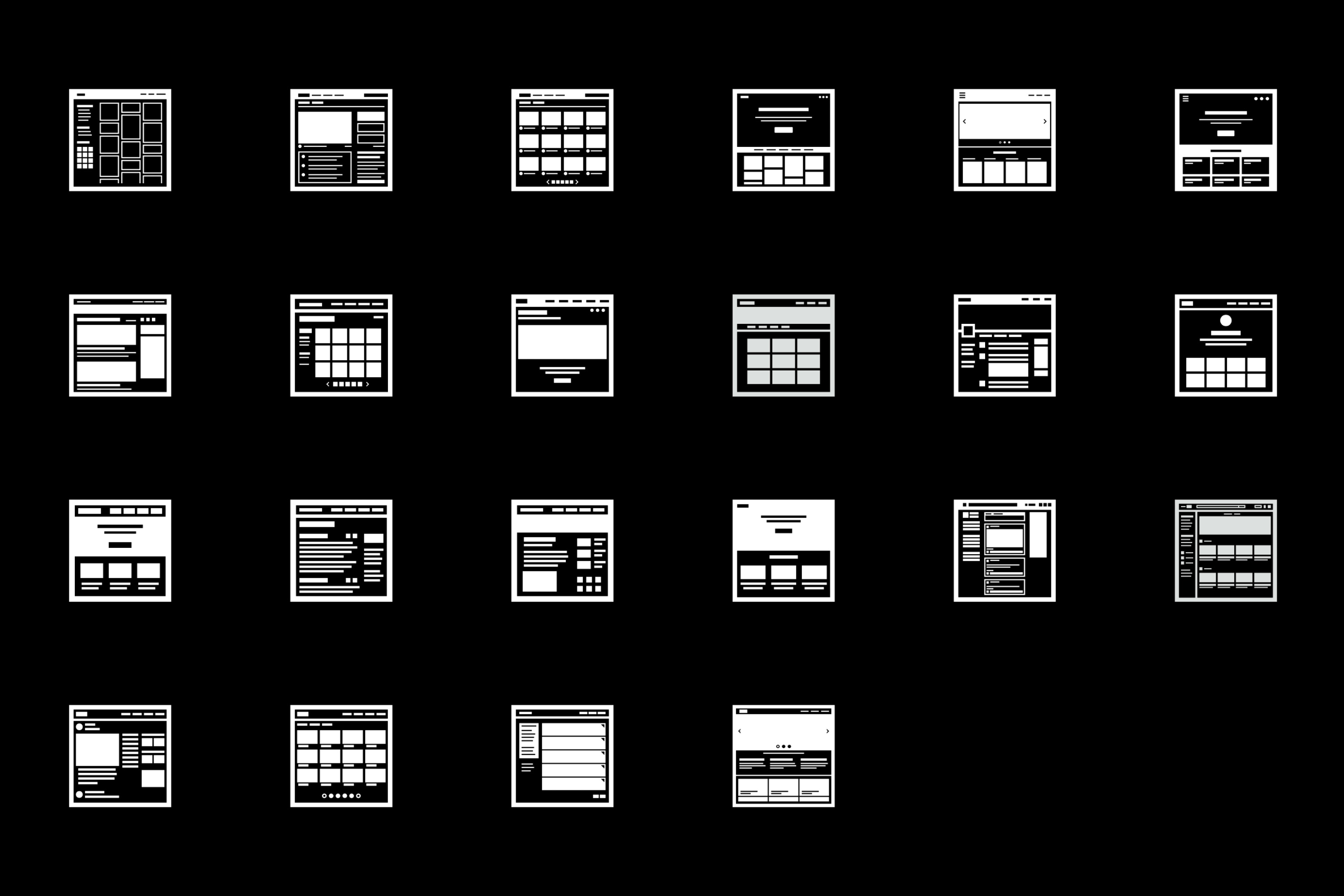 UX Web Layouts - Icon Kits